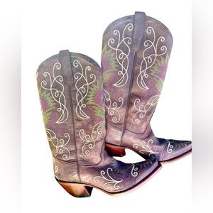 Tony Lama Vacquero Cowgirl Boots Size 7.5 - Like New!
